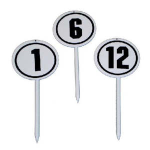 Measuring Storage: Field Event Markers Round - Numbered Set Of 12 with Spike