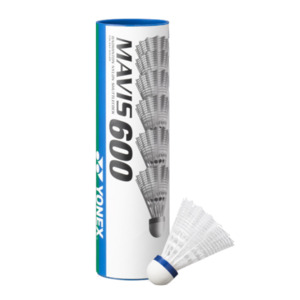 Badminton Racquets Shuttles: Yonex Mavis 600 Nylon Shuttles White