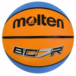 Basketballs: Molten BCR Rubber Coloured Basketball Size 6 Orange/Cyan