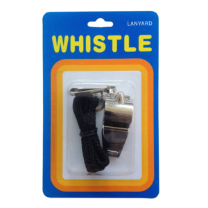 Whistles: Large Metal Whistle With Lanyard