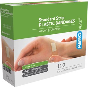 Aeroplast Standard Plastic Plasters Box 100