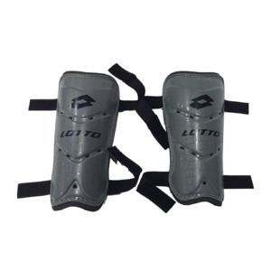 Football Protection Goal Keeping: Lotto Liga 700 Shinguards Grey/Black