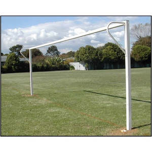 Football Goals Nets: Senior Regulation Inground Soccer Goal - Pair - Powdercoated
