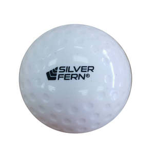 Silver Fern Dimpled White Hockey Ball