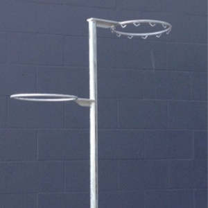 Netball Hoops Nets Goals: Outdoor Fixed Height Post with Added Kiwi Hoop - 50NB