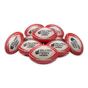 Rugby Balls: Silver Fern Stellar Rugby Ball Pack of 10 With Carry Bag Size 5