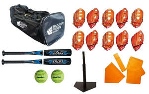 Softball Bats Balls: Large School T Ball Set