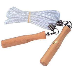 Skipping Ropes: Skipping Rope Wooden Handle 2.7m