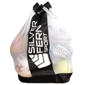 Ball Carry Sacks: Silver Fern Large Premium Ball Bag With Mesh