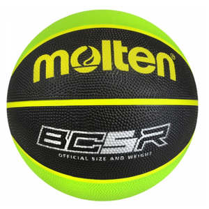Molten BCR Rubber Coloured Basketball Size 5 Black/Green