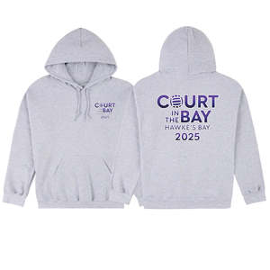 Court In The Bay 2025: Court In The Bay 2025 Hoodie Grey