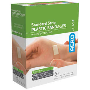 Aeroplast Standard Plastic Plasters box of 50