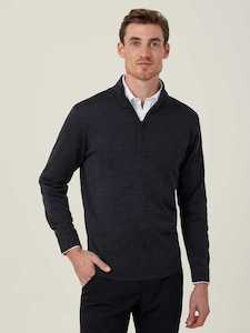 NNT | Trevira Wool Blend Long Sleeve Zip Neck Jumper | CATE37