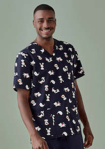 Filters: Biz Care | Mens Printed Best Friends Scrub Top | CST147MS