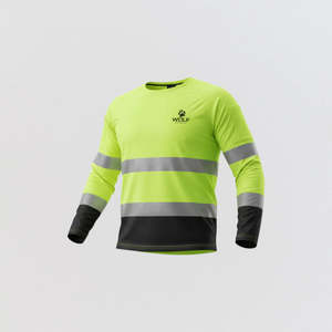 Hi Vis Shirts T Shirts Singlets: Wolf Workwear | Men's Infantry Series Hi-Viz Stretch Work Shirt