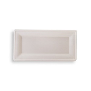 SUGARCANE 10″ X 5″ RECTANGLE PLATE 50 PIECE – Total Foods
