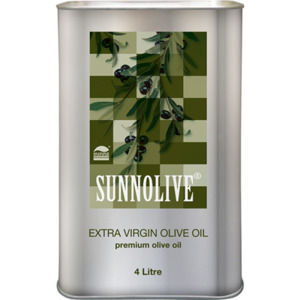 Products: SUNNOLIVE EXTRA VIRGIN OLIVE OIL 4L – Total Foods