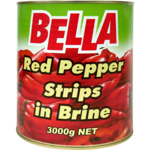 BELLA RED PEPPER STRIPS 3KG – Total Foods