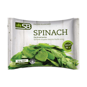SB SPINACH CHOPPED FRZ 1KG – Total Foods