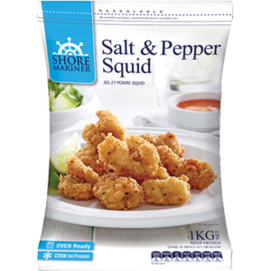 Products: SHORE MARINER SALT AND PEPPER SQUID 1KG – Total Foods