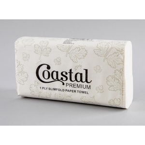 COASTAL VIRGIN 1 PLY SLIMFOLD PAPER TOWELS (230MMX230MM) 20X200 PIECE – Total Foods