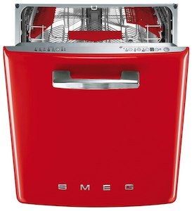 Dishwashers: SMEG 50S STYLE DISHWASHER RED