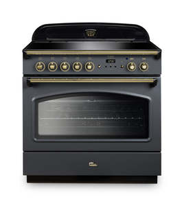 FALCON CLASSIC FX90 INDUCTION SINGLE OVEN COOKER SLATE BRASS