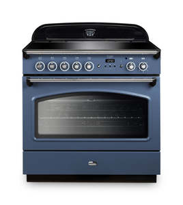 FALCON CLASSIC FX90 INDUCTION SINGLE OVEN COOKER STONE BLUE CHROME