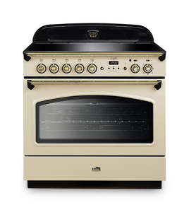 FALCON CLASSIC FX90 INDUCTION SINGLE OVEN COOKER CREAM BRASS