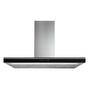 Built In Rangehoods: Falmec Luce 90cm wall 800m3/h Black Glass