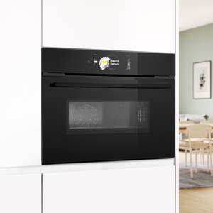 Cooking: Bosch Series 8 Built-in Compact Oven with microwave function CMG978NB1A, 45cm Black