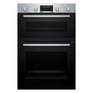 Cooking: Bosch Series 6 Built-in Double Oven MBG578FS3A, Stainless Steel