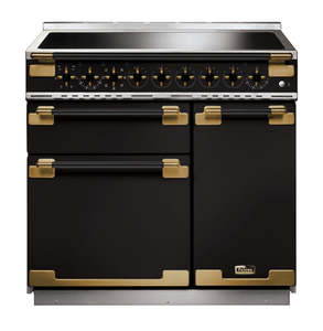 FALCON ELISE LUXE 90CM INDUCTION BLACK EDITION GLOSS BLACK ANTIQUE BRASS