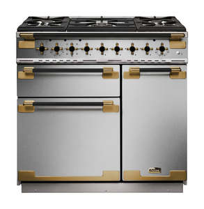 FALCON ELISE LUXE 90CM DUAL FUEL BLACK EDITION STAINLESS ANTIQUE BRASS