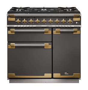 FALCON ELISE LUXE 90CM DUAL FUEL RANGE COOKER SLATE ANTIQUE BRASS