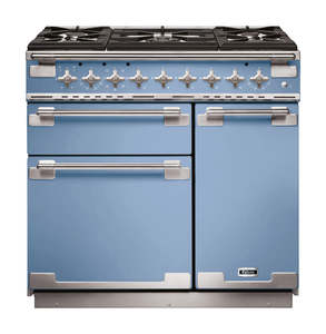 Dual Fuel Freestanding Ovens: FALCON ELISE 90CM DUAL FUEL RANGE COOKER CHINA BLUE