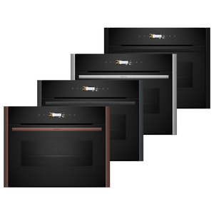 NEFF N70 Flex Design 45cm Compact Oven with Microwave, 3.7" TFT, Black