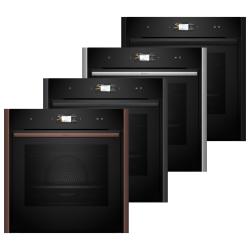 Wall Ovens: NEFF N90 Flex Design 60cm Full Steam Oven, 4.1" TFT, Black