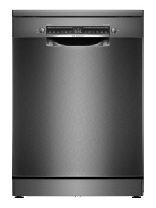 Bosch Series 4 Free-standing Dishwasher, 60cm Brushed Black Steel anti-fingerprint