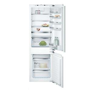Bosch Series 6 Built-in Fridge-Freezer with freezer at bottom, SoftClose flat hinge