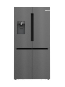 Bosch Series 6 Multi Door Fridge Freezer, Brushed black steel anti-fingerprint
