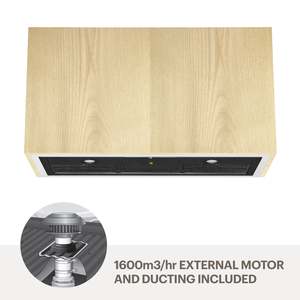 Built In Rangehoods: Amore 90cm undermount rangehood - Black UMLUCIA9B-M162