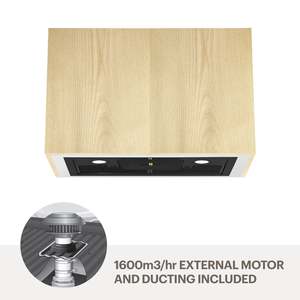 Built In Rangehoods: Amore 60cm undermount rangehood - Black UMLUCIA6B-M16