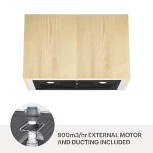 Amore 60cm undermount rangehood - Black UMLUCIA6B-M9