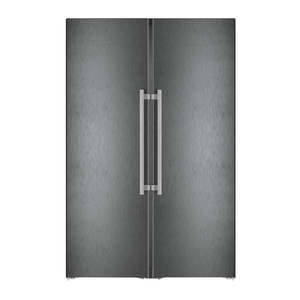 Liebherr BLACK STEEL FREEZER w.ICE + FRIDGE w.BIO FRESH