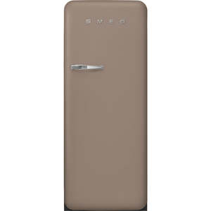 Appliances: SMEG FAB28 50's Style Special Colours Retro Refrigerator 270L Right Hand Hinge Taupe