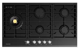 Appliances: EUROMAID 90CM, 5 BURNER GAS COOKTOP, BLACK GLASS
