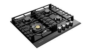 Appliances: EUROMAID 60CM, 4 BURNER GAS COOKTOP, BLACK GLASS