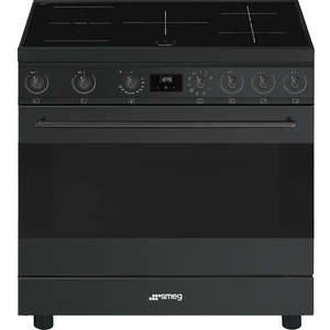 SMEG Classic Freestanding Induction Cooker 90cm Black