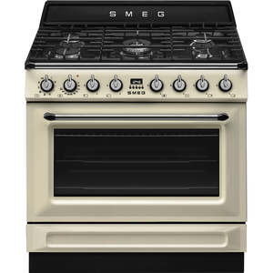 SMEG Victoria Dual Fuel Cooker Gas Hob 90cm Cream